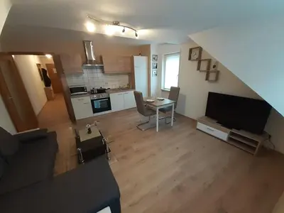 Küche/Küchenzeile in der Unterkunft Ferienwohnung Viktoria