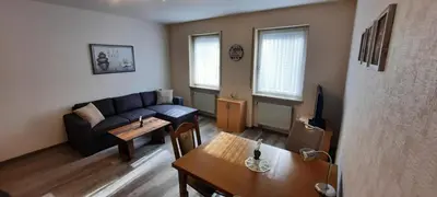 Ein Sitzbereich in der Unterkunft Ferienwohnung Viktoria