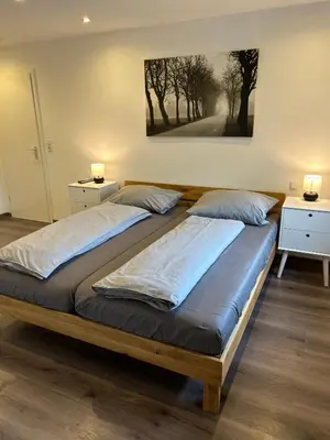 Ein Bett oder Betten in einem Zimmer der Unterkunft Ferienwohnung Ahrblick