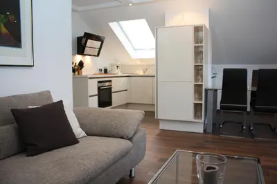 Küche/Küchenzeile in der Unterkunft Moderne Ferienwohnung 