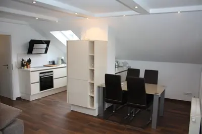 Küche/Küchenzeile in der Unterkunft Moderne Ferienwohnung 
