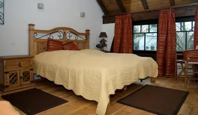 Ein Bett oder Betten in einem Zimmer der Unterkunft Hof Liebeneck