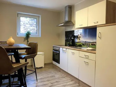 Küche/Küchenzeile in der Unterkunft Das Landhaus Apartments