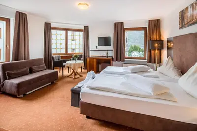 Ein Bett oder Betten in einem Zimmer der Unterkunft Bacharacher Hof