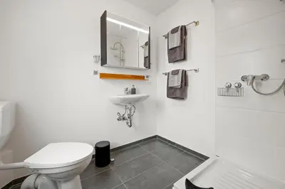 Ein Badezimmer in der Unterkunft Gästehaus Hoxel