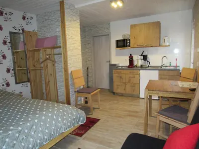 Küche/Küchenzeile in der Unterkunft Ferienapartments am Dorfplatz