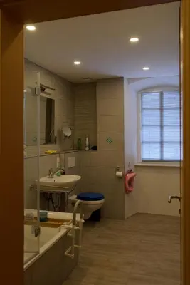 Ein Badezimmer in der Unterkunft Ferienwohnung Röschen