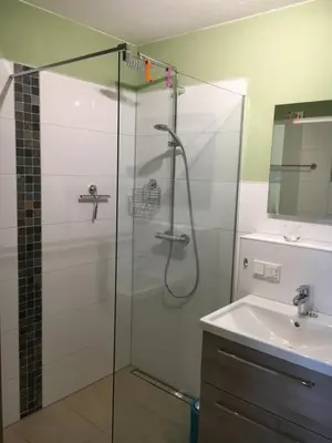 Ein Badezimmer in der Unterkunft Ferienhaus HAAGALM