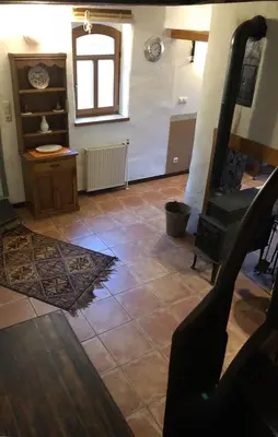 Ein Sitzbereich in der Unterkunft Hommes Haus