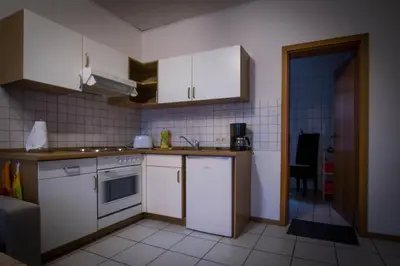 Küche/Küchenzeile in der Unterkunft Ferienwohnung Scheid