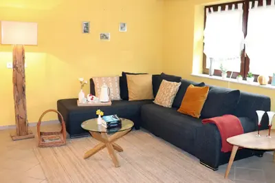 Ein Sitzbereich in der Unterkunft Ferienhaus Mosel Cottage in Piesport