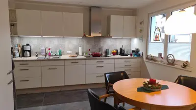 Küche/Küchenzeile in der Unterkunft Ferienwohnung Wurzelecht