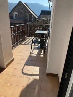 Ein Balkon oder eine Terrasse in der Unterkunft Ferienwohnungen Fuhrmann-Burg