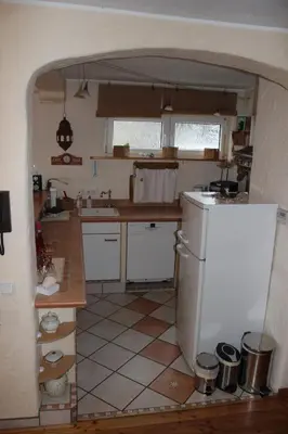 Küche/Küchenzeile in der Unterkunft Ferienwohnung-malanders
