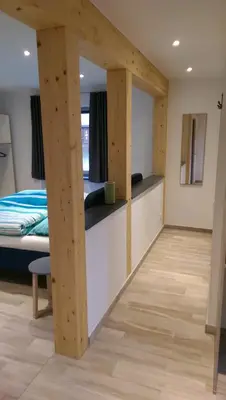 Ein Bett oder Betten in einem Zimmer der Unterkunft Beim Hooch 