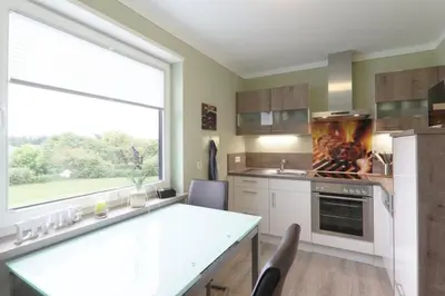 Küche/Küchenzeile in der Unterkunft Ferienwohnung Welcome mit Seeblick