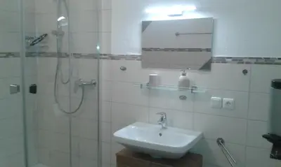 Ein Badezimmer in der Unterkunft Balles