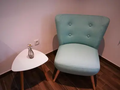 Ein Sitzbereich in der Unterkunft Beim Hooch 