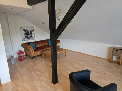 Ein Sitzbereich in der Unterkunft Beim Hooch 
