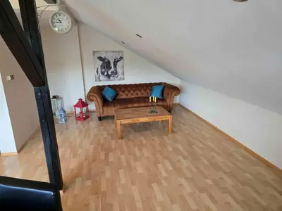 Ein Sitzbereich in der Unterkunft Beim Hooch 