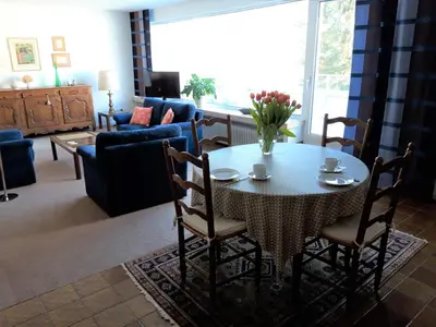 Ein Sitzbereich in der Unterkunft Apartment Oberwerth