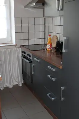 Küche/Küchenzeile in der Unterkunft Zur alten Schreinerei