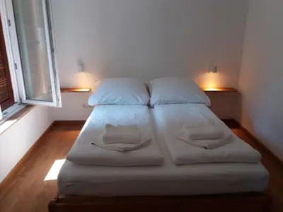Ein Bett oder Betten in einem Zimmer der Unterkunft Ferienhaus Baederleiblick
