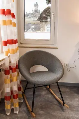 Ein Sitzbereich in der Unterkunft Haus Burgfee - Obere Etage