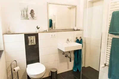 Ein Badezimmer in der Unterkunft Haus Burgfee - Obere Etage