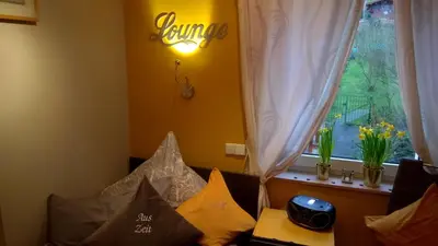 Ein Sitzbereich in der Unterkunft Pension Pauly