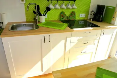 Küche/Küchenzeile in der Unterkunft Ferienwohnung Voelkel mit Dachterrasse