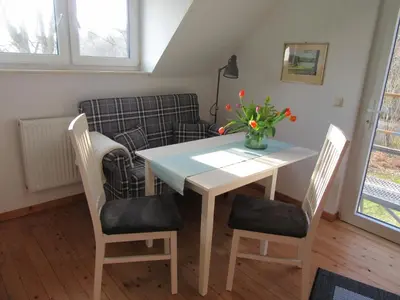 Ein Sitzbereich in der Unterkunft EIFEL Gästewohnung