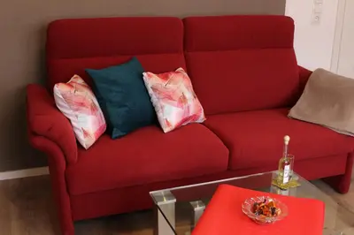 Ein Sitzbereich in der Unterkunft Ferienwohnung Loreley