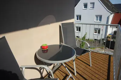 Ein Balkon oder eine Terrasse in der Unterkunft Ferienwohnung Loreley