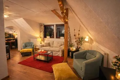 Ein Sitzbereich in der Unterkunft Villa Christina