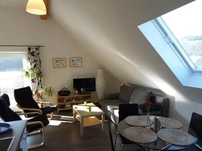 Ein Sitzbereich in der Unterkunft Werners Ferienwohnung