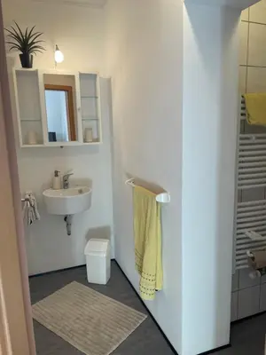 Ein Badezimmer in der Unterkunft Petryhof