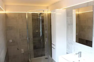 Ein Badezimmer in der Unterkunft Winzerhaus Loreley