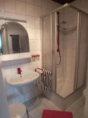 Ein Badezimmer in der Unterkunft Gästehaus Neises