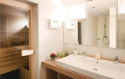 Ein Badezimmer in der Unterkunft Ferienhaus 1 Wolfschlucht