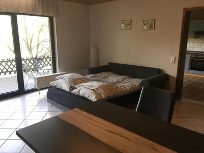 Ein Bett oder Betten in einem Zimmer der Unterkunft Ferienwohnung Friedsam