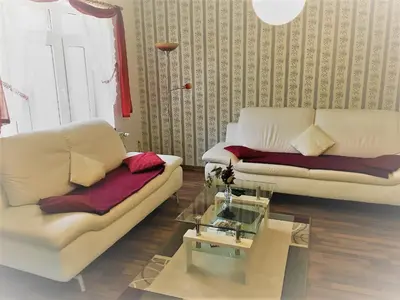 Ein Sitzbereich in der Unterkunft Moselhotel Ludwigs