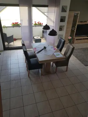 Ein Sitzbereich in der Unterkunft FewoSa Trier-Tarforst