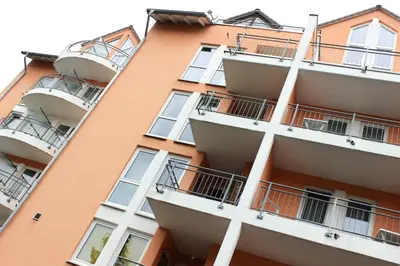 Ein Balkon oder eine Terrasse in der Unterkunft Apartmentcenter Koblenz
