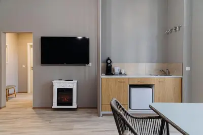 Küche/Küchenzeile in der Unterkunft Hotel Kleiner Riesen