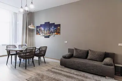 Ein Sitzbereich in der Unterkunft Hotel Kleiner Riesen