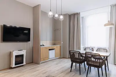Küche/Küchenzeile in der Unterkunft Hotel Kleiner Riesen