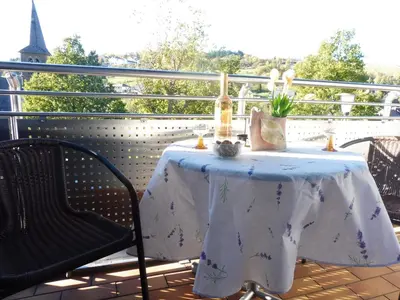 Ein Balkon oder eine Terrasse in der Unterkunft Die Ferienwohnungen Dominik , Fill