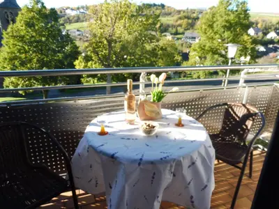 Ein Balkon oder eine Terrasse in der Unterkunft Die Ferienwohnungen Dominik , Fill
