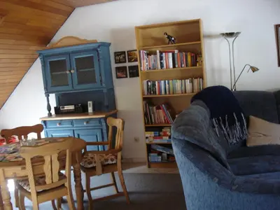 Ein Sitzbereich in der Unterkunft Ferienwohnung Lydia